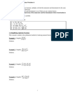 Algebraic Manipulation Worksheet 1