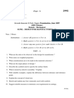 Examination, June 2009 (2003 Scheme) Branch: Mechanical 03.702: Design For Manufacturing (N)