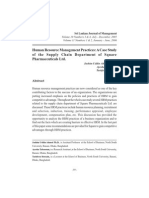 Human Resource Management Practices-A Case Study of The Supply Chain Deprtment of Square Pharmaceuticals Limited