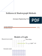 Schlieren & Shadowgraph Methods: Aerospace Engineering 311L