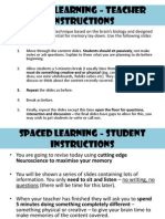 Spaced Learning Session 2 Exchange Cell Division and Organisation