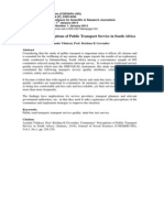 Commuters' Perceptions of Public Transport Service in South Africa