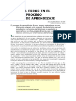 El Error en El Proceso de Aprendizaje - Blanco Picado