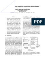 Context-Aware Language Modeling For Conversational Speech Translation