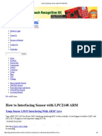 How To Interfacing Sensor With LPC2148 ARM