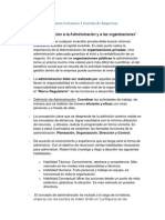 Resumen Certamen 1 Gestión de Empresas Temas 1 y 2