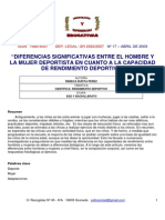 Zurita Perez, Rebeca - Diferencias Significativas Entre El Hombre y La Mujer Deportista en Cuanto A La Capacidad de Rendimiento Deportivo