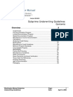 WAMU Subprime Underwriting Guidelines