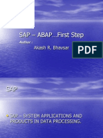 SAP - ABAP First Step: Akash R. Bhavsar