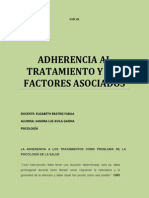 Adherencia Al Tratamiento y Los Factores Asociados