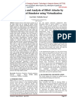 Simulation and Analysis of Ddos Attacks by Specialized Simulator Using Virtualization