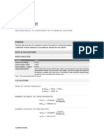 CHEM: Lab Report: Moles To Coefficients