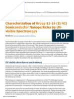 Characterization of Group 12-16 (II-VI) Semiconductor Nanoparticles by UV-Visible Spectros