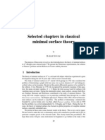 Selected Chapters in Classical Minimal Surface Theory