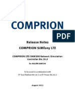 Release Notes COMPRION LTE CMW500 Network Simulation Controller R4.10.3