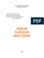 Lista de Exercicios para Varian