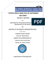 "Stock Price Analysis of Different Sectors" Project Report: of Master of Business Administration