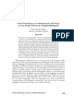 Code Switching As A Communicative Strategy English Korean Bilinguals