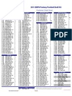 Fantasy Football Cheat Sheet 2011