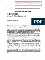 Guskey, T. (1995) - Professional Development in Education: in Search of The Optimal Mix.