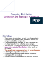 Sampling Distribution: Estimation and Testing of Hypothesis