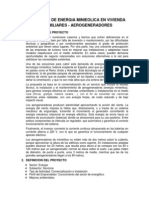 Instalacion de Energia Minieolica en Vivienda Unifamiliares