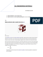 Electrical Engineering Materials: Body-Centered Cubic Crystal Structure