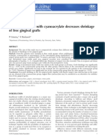 Australian Dental Journal: Graft Stabilization With Cyanoacrylate Decreases Shrinkage of Free Gingival Grafts