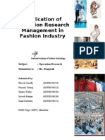 Application of Operation Research Management in Fashion Industry