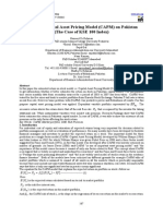 Impact of Capital Asset Pricing Model (CAPM) On Pakistan (The Case of KSE 100 Index)