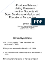 How To Provide A Safe and Stimulating Classroom Environment For Students With Down Syndrome-A Medical and Educational Perspective