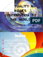 Spirituality Is India's Contribution To The World