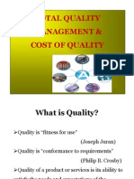 Total Quality Management & Cost of Quality