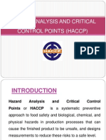 Hazard Analysis and Critical Control Points (Haccp