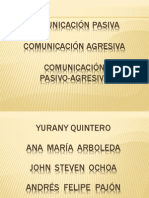 Comunicacion Pasiva, Agresiva, Pasivo-Agresiva