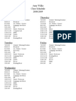 3 Willis Schedule