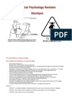 A2 Clinical Psychology Revision Notes Edexcel