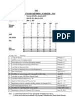 Spring-2014 Semester Calendar