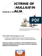 The Doctrine of Terra Nullius in Australia