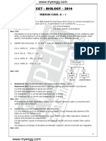 Karnataka CET / KCET 2014 Biology Solutions With Answers