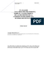 Un Análisis Desde El Principio Pro Persona de Las Decisiones de La Convención Interamericana de D H