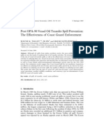 Post OPA-90 Vessel Oil Transfer Spill Prevention: The Effectiveness of Coast Guard Enforcement