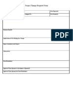 Scope Change Request Form