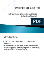 Maintenance of Capital