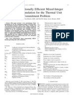 MILP Unit Commitment Formulation