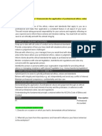 Performance Objective 1-Demonstrate The Application of Professional Ethics, Value and Judgement