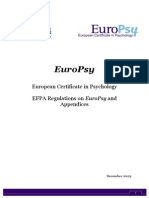 EuroPsy Regulations December 2009