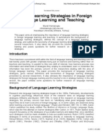 Language Learning Strategies in Foreign Language Learning and Teaching (TESL-TEFL)