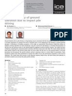 Numerical Study of Ground Vibration Due To Impact Pile Driving