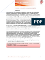 Act3. La Empresa de Transporte Como Operador Logistico